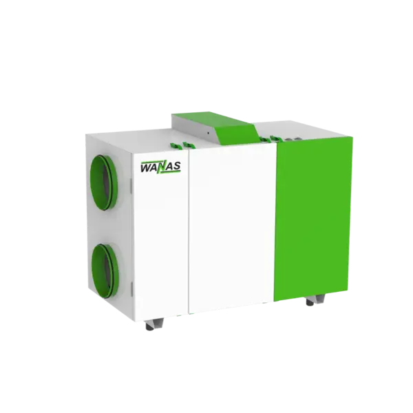 - Centrala de Ventilație cu recuperare de căldură 4 în 1 Wanas Combo 1330 H Prestige cu baterie pe apă, Smart, Funcție Ventilație, Umidificare, Încălzire și Răcire