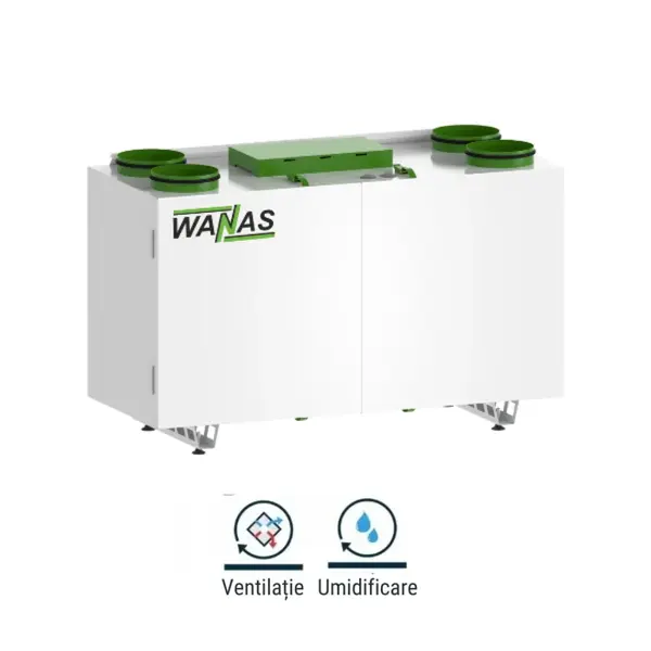 - Centrală de Ventilație cu recuperare de căldură, Wanas 630 Light, Smart, Funcție Ventilație și Umidificare