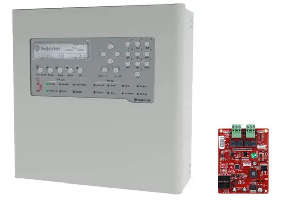 Centrala detectie incendiu adresabila, 1 bucla, 72 zone, cu modul de comunicare, Teknim TFC-1201+TFP-2211