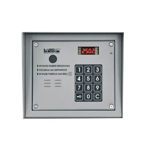 Centrala interfon de bloc Laskomex CP-2503R, aparent, 255 posturi, 12 V