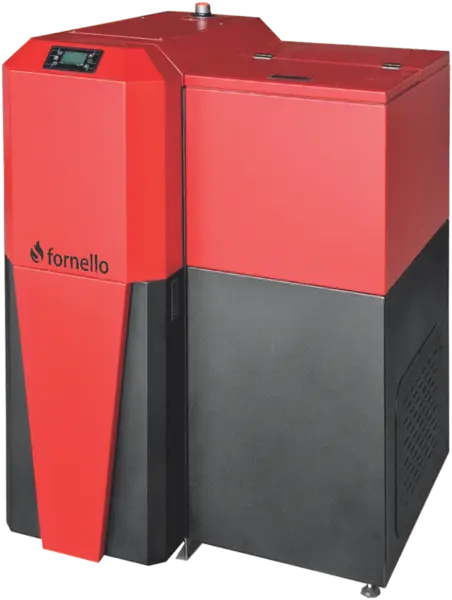 Centrala mixta Lemn/Pelet Fornello Tera 28 kW, aprindere automanta la peleti, buncar peleti 95 kg, creuzet din fonta, curatarea facila, recomandat pentru 180 mp