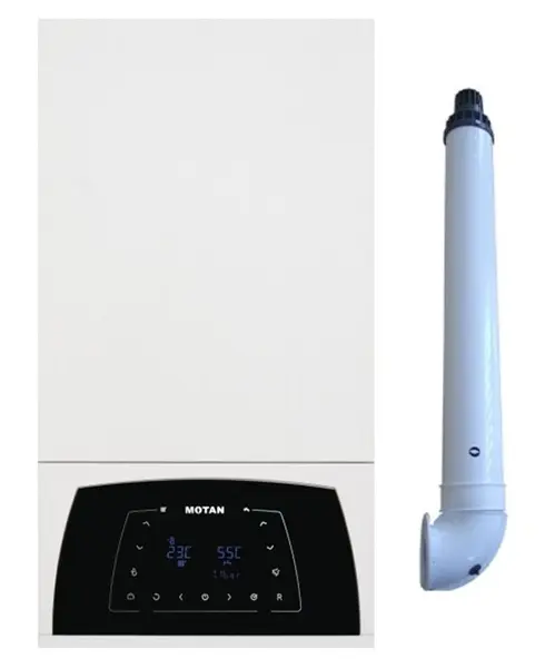 Centrala termica Motan Condens Plus 100 29 kW, condensatie, hidrobloc bronz, raport modulare 1:10, kit evacuare inclus