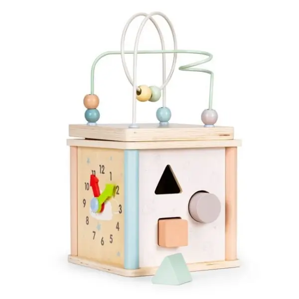 Centru activitati Ecotoys 1001, lemn, cuburi, multicolor KID977451, la doar 127,00 lei