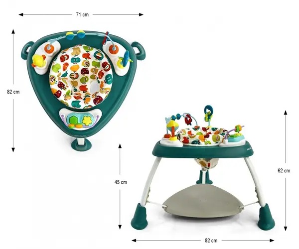 Centru de activitati 360 Milly Mally Bounzee Green functie Saritor si inaltime reglabila