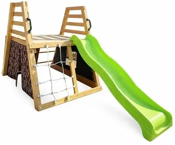 Centru de joacă pentru copii Ginger Home - cu tobogan, cățărătoare și cort
