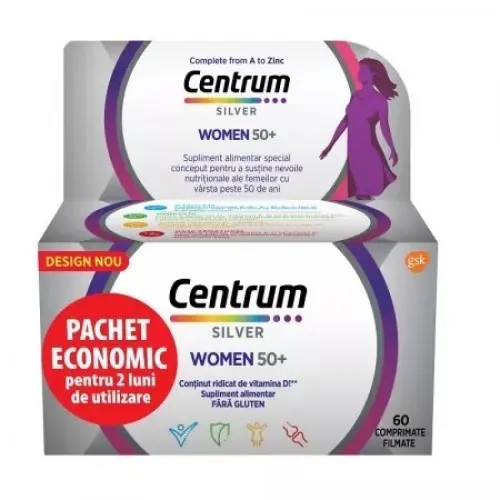 Centrum A-Z silver 50+ femei x 60 compr. Zephyr Labs