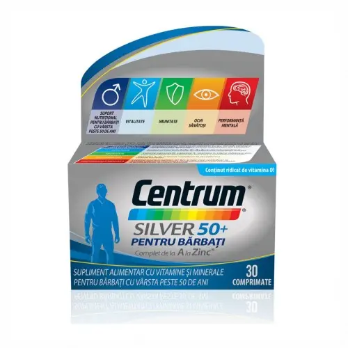 Centrum Silver 50+ pentru Barbati Complet de la A la Zinc, 30 comprimate Zephyr Labs