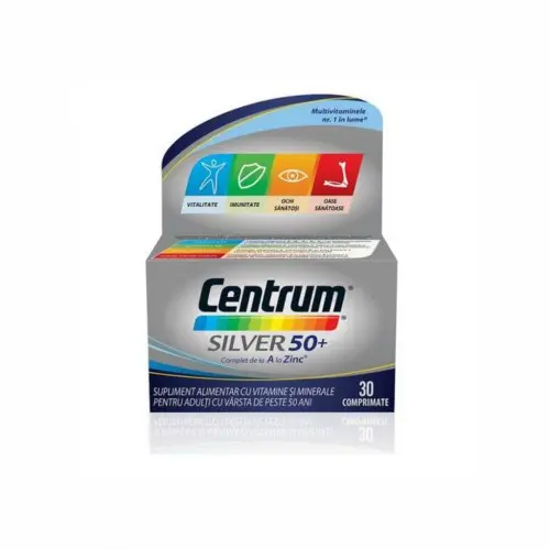 Centrum Silver A-Zinc 50+, 30 comprimate Zephyr Labs