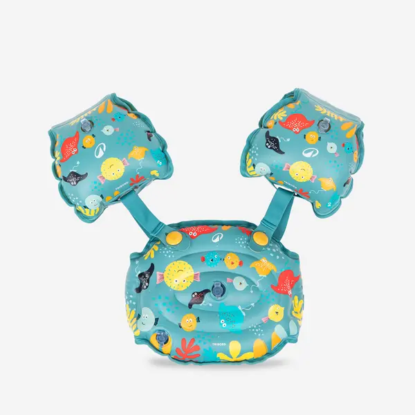 Centură aripioare adaptabilă înot piscină 15-30kg Tiswim Allwish Albastru Copii
