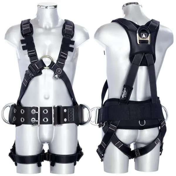 Centura complexa multifunctionala alpinism utilitar, culoarea galben, Vertiqual AUTOMATIC V55 SEQUOIA M-L, NEGRU