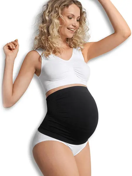 Centura de sustinere fara cusaturi, pentru gravide Carriwell, marimea S, neagra