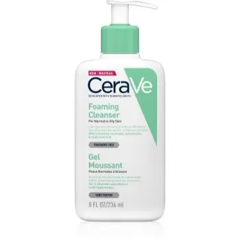 CeraVe Cleansers Foaming Cleanser gel spumant de curatare pentru piele normala si grasa