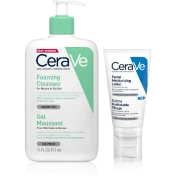 CeraVe Cleansers Foaming Cleanser set pentru piele normala si grasa