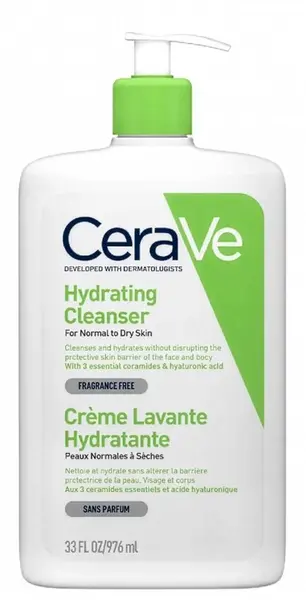 CeraVe Cremă hidratantă de curățare pentru față și corp, 976 ml (Limitată)