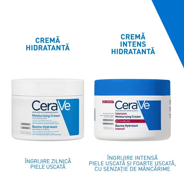 CeraVe Crema Intens Hidratanta cu 5% Hydro-Uree, 340 g