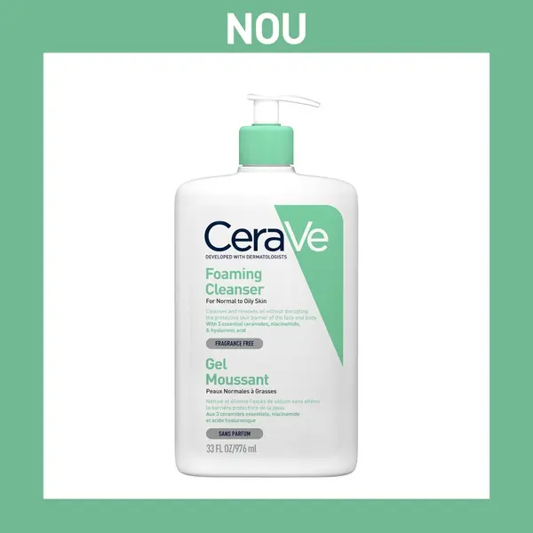 CeraVe Gel de curatare spumant, piele normal-mixta, 976 ml