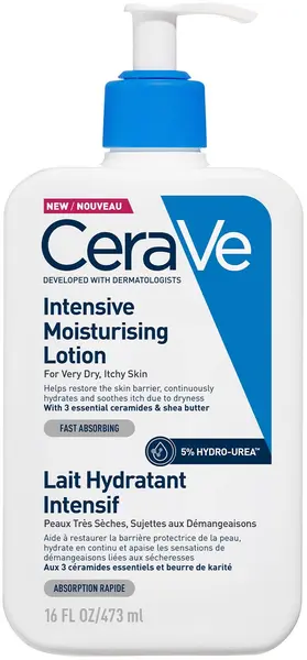 CeraVe Loțiune hidratantă intensivă pentru față și corp cu cloruree 5%, 473 ml