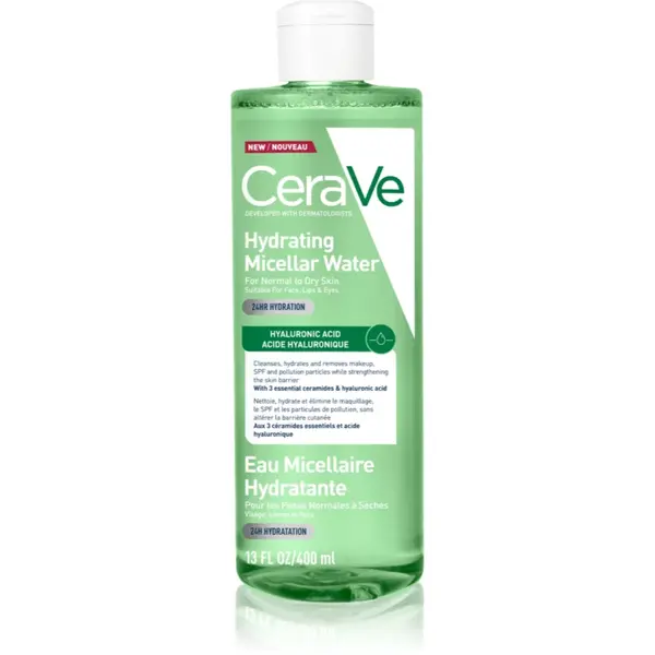 CeraVe Micellar Water Hydrating apa pentru curatare cu particule micele pentru ten normal spre uscat 400 ml