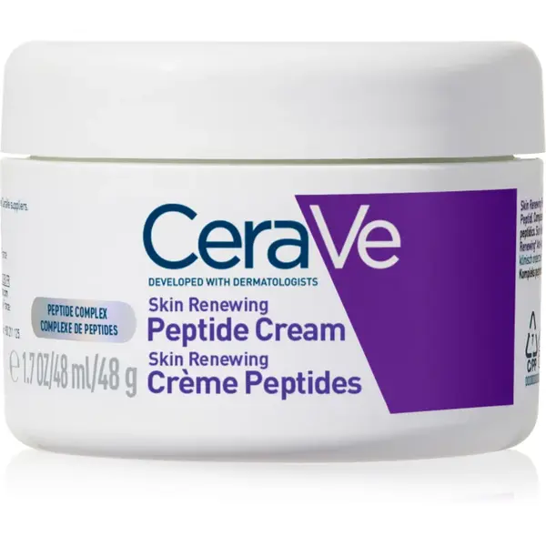 CeraVe Skin Renewing Peptide Cream cremă regeneratoare de noapte, pentru refacerea densității pielii 48 g