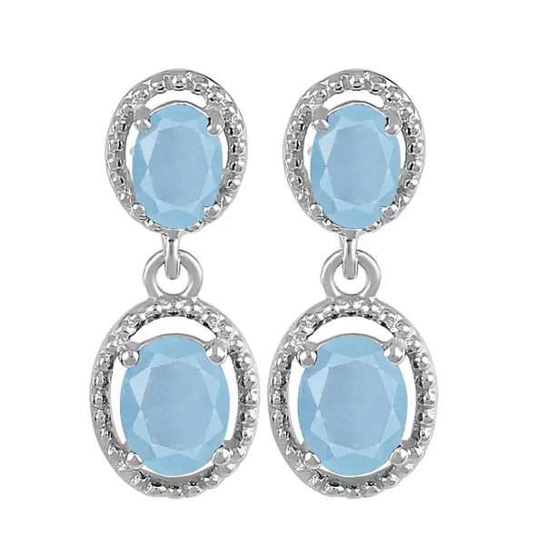 Cercei argint 925 acvamarin| Aqua 2