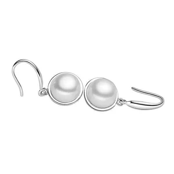 Cercei argint 925, JW1561, model perla, placati cu rodiu