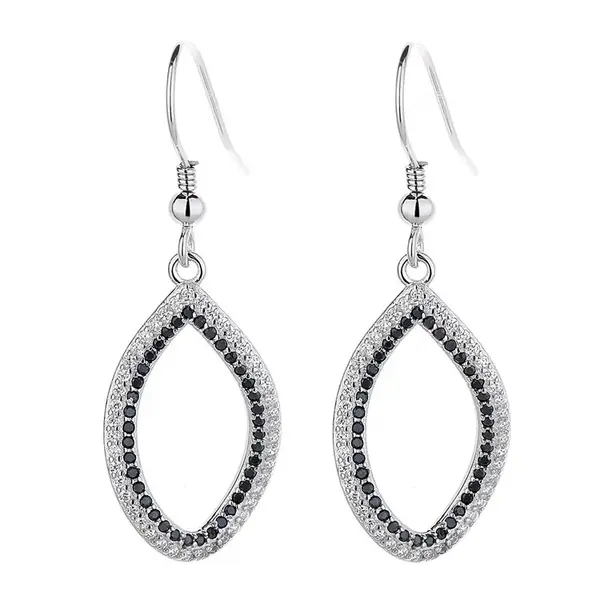 Cercei argint 925, JW1580, model elegant, placati cu rodiu