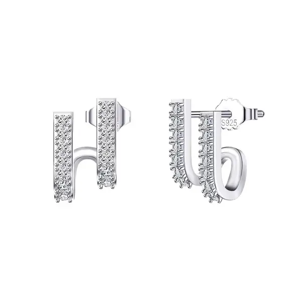 Cercei argint 925, JW1771, model elegant, placati cu rodiu