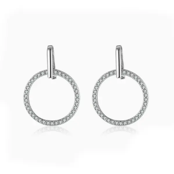 Cercei argint 925, JW1780, model elegant, placati cu rodiu