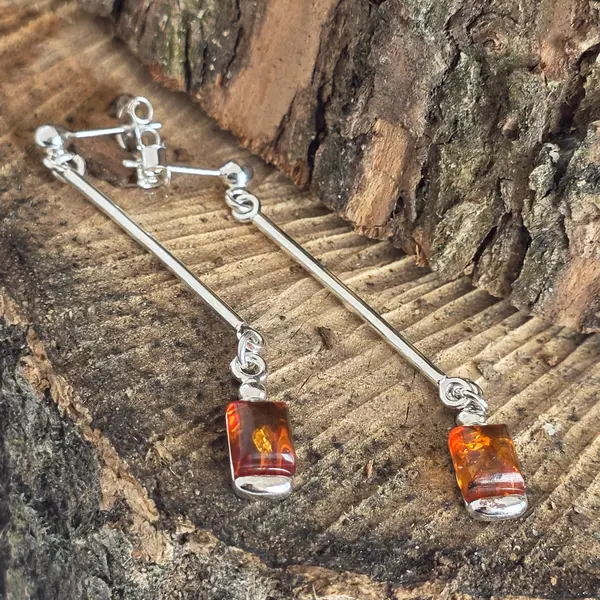 Cercei argint cu chihlimbar Amber20