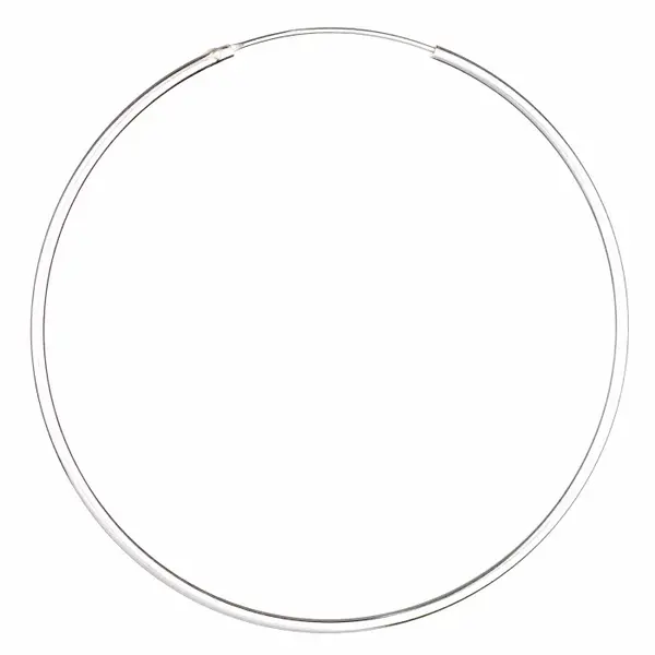 Cercei Creole mari din argint 925, cu sectiune rotunda si diametru de 5.5 cm