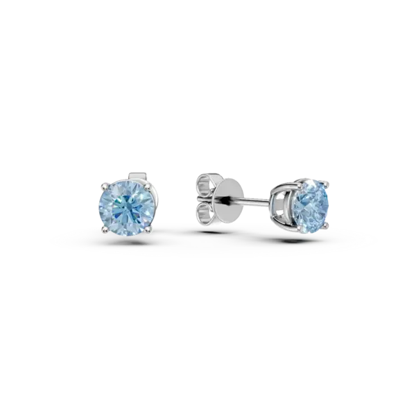 Cercei din aur alb cu acvamarine de 1.3ct