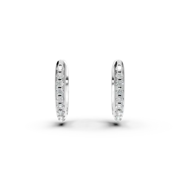 Cercei din aur alb cu diamante de 0.11ct