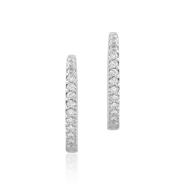 Cercei din aur alb cu diamante de 0.243ct
