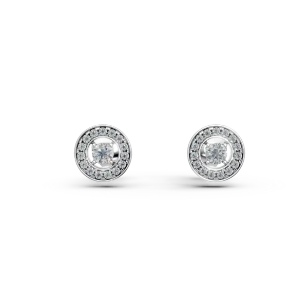 Cercei din aur alb cu diamante de 0.29ct