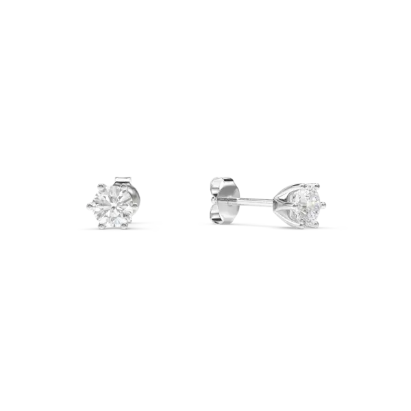Cercei din aur alb cu diamante de 0.315ct