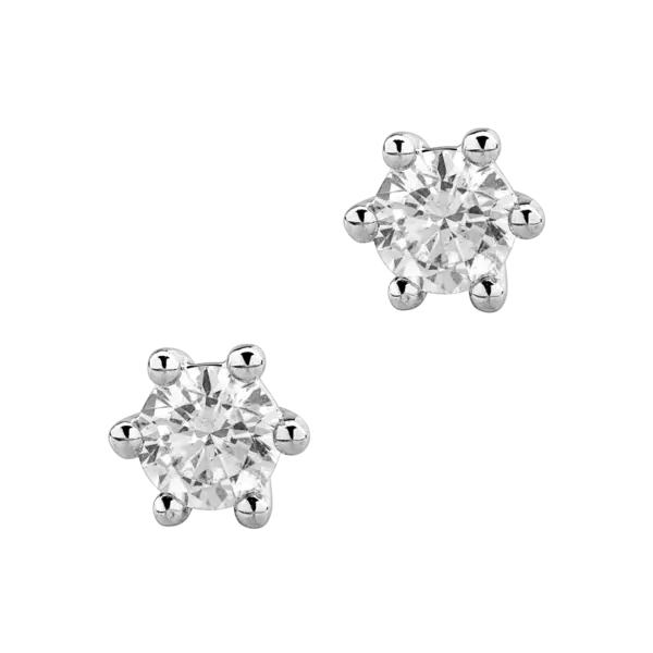 Cercei din aur alb cu diamante de 0.31ct