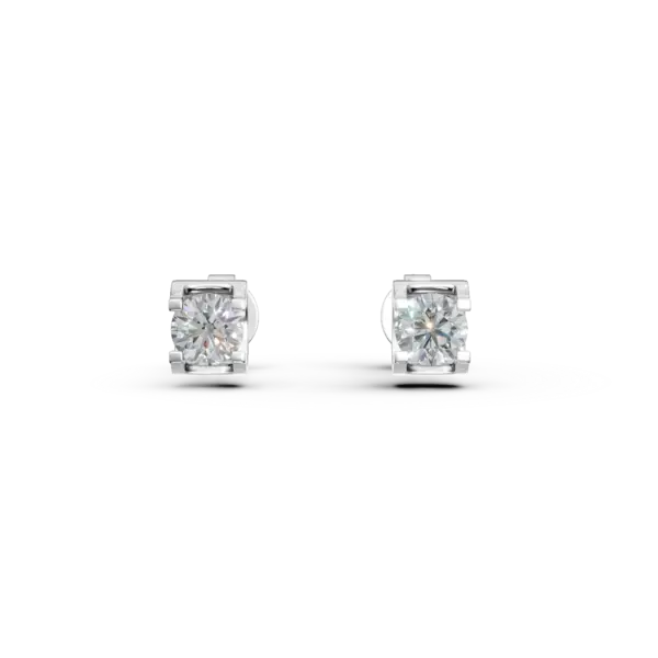 Cercei din aur alb cu diamante de 0.322ct