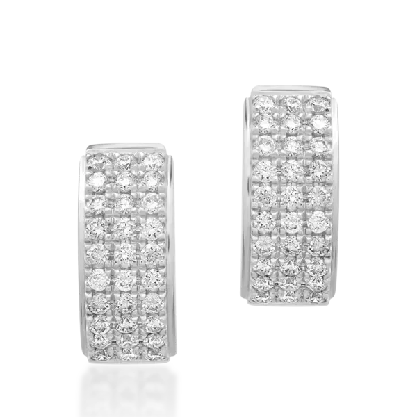 Cercei din aur alb cu diamante de 0.46ct