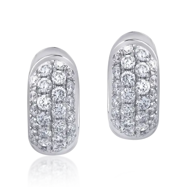 Cercei din aur alb cu diamante de 0.49ct
