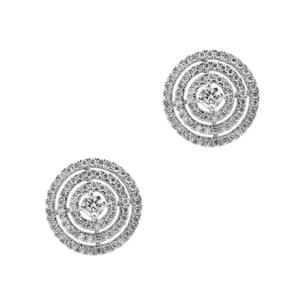 Cercei din aur alb cu diamante de 0.54ct