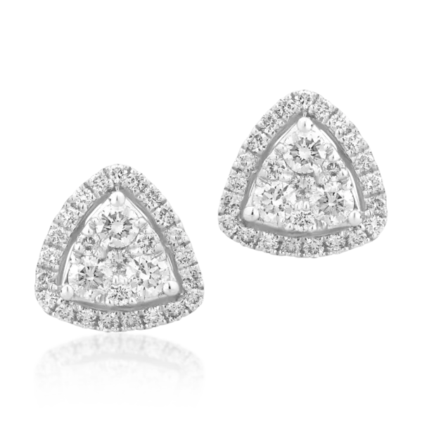 Cercei din aur alb cu diamante de 0.63ct