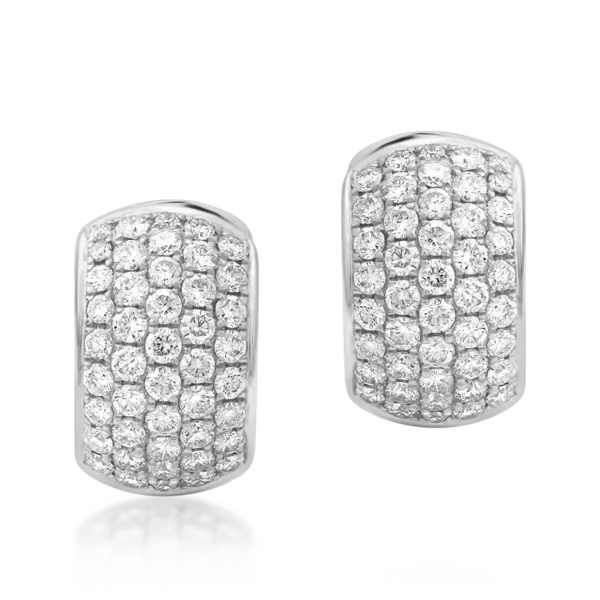 Cercei din aur alb cu diamante de 0.68ct