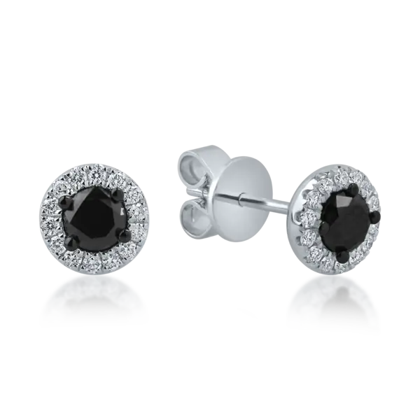 Cercei din aur alb cu diamante de 0.71ct