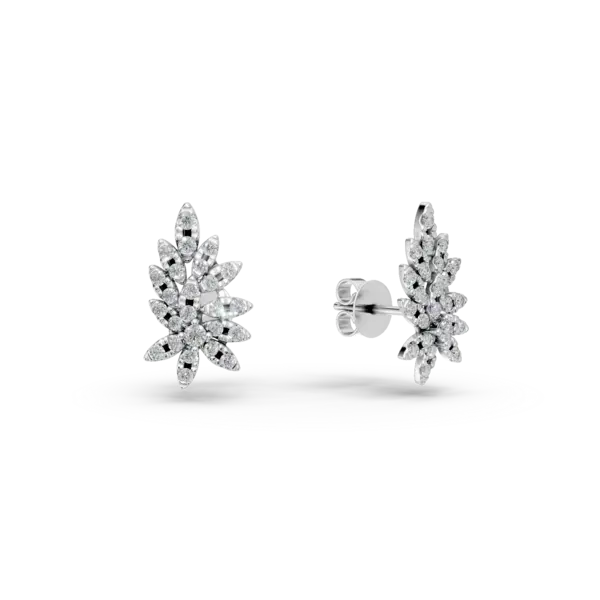 Cercei din aur alb cu diamante de 0.71ct
