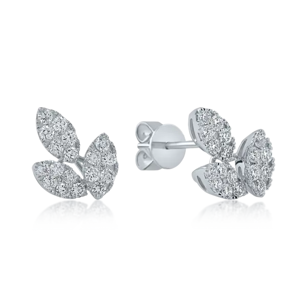 Cercei din aur alb cu diamante de 0.71ct