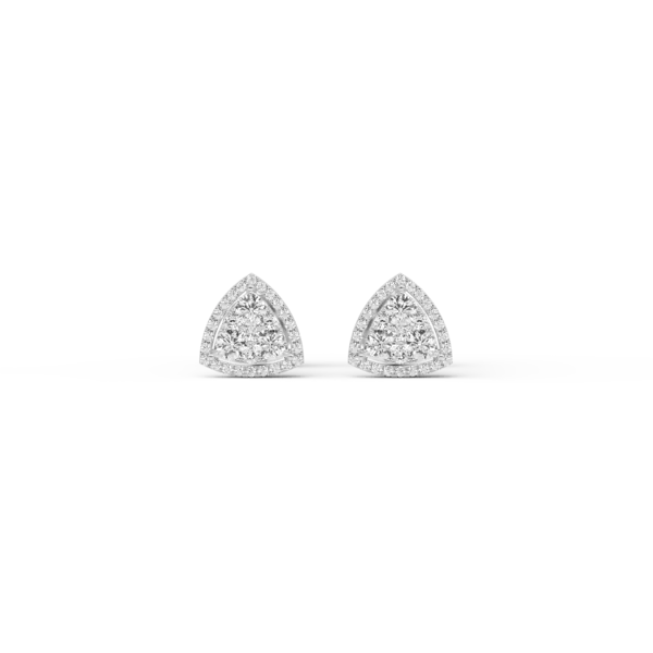 Cercei din aur alb cu diamante de 0.72ct