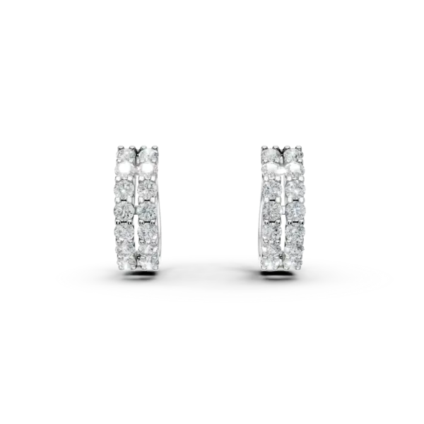 Cercei din aur alb cu diamante de 0.777ct