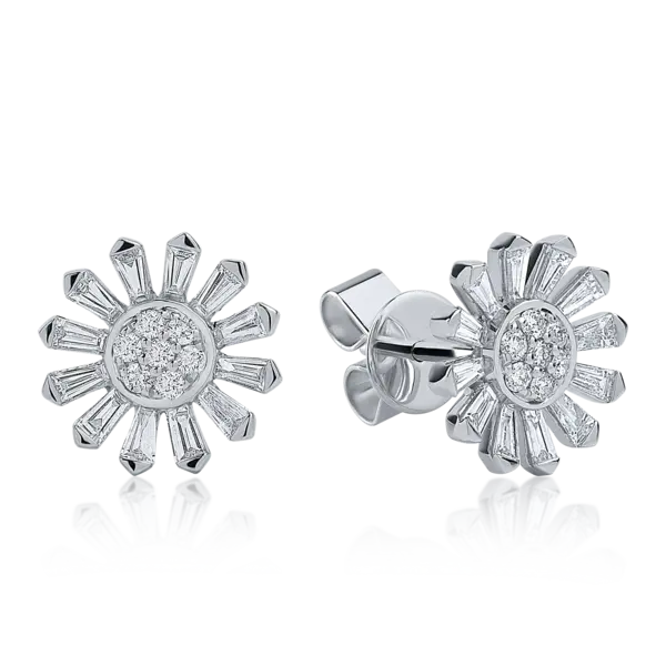 Cercei din aur alb cu diamante de 0.81ct