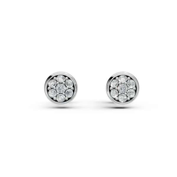 Cercei din aur alb cu diamante de 0.82ct