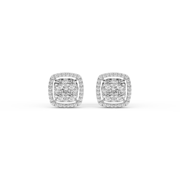 Cercei din aur alb cu diamante de 0.93ct